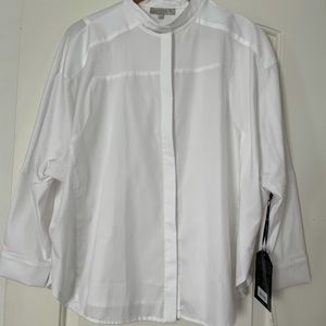 CALYPSO POPLIN JERSEY BUTTON DOWN SHIRT